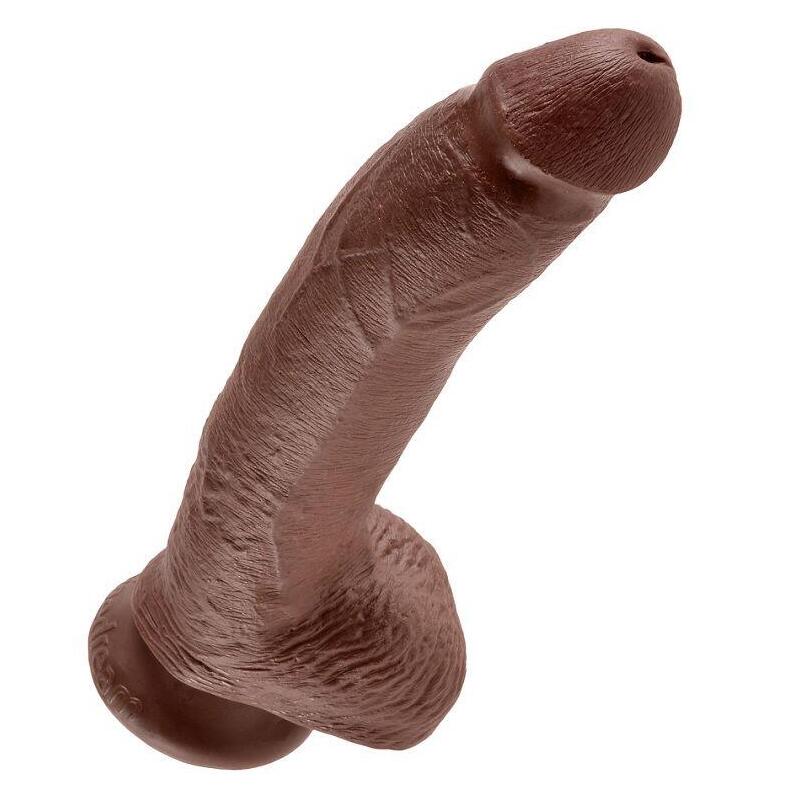 King Cock 9 Pene Realistico Marron 22.9 Cm