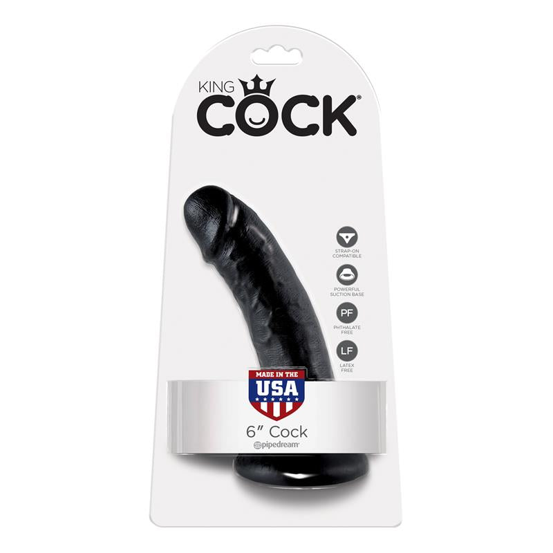 King Cock Pene De 6 - Color Negro