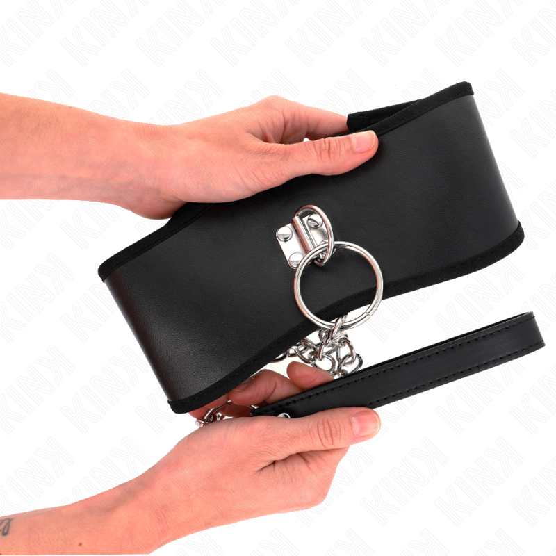 Kink - Collar Con Correa 65 Cm Ancho Negro Ajustable 40-55 Cm X 10 Cm