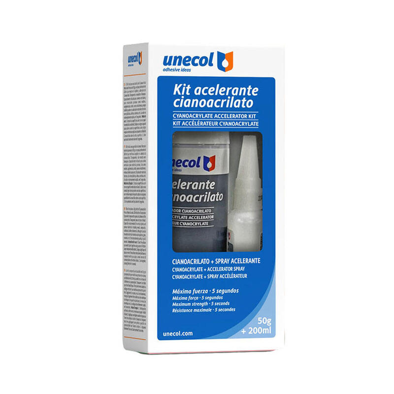 Kit Acelerante + Ciano M. Porosos, Bot. 50 G + Aeros. 200 Ml