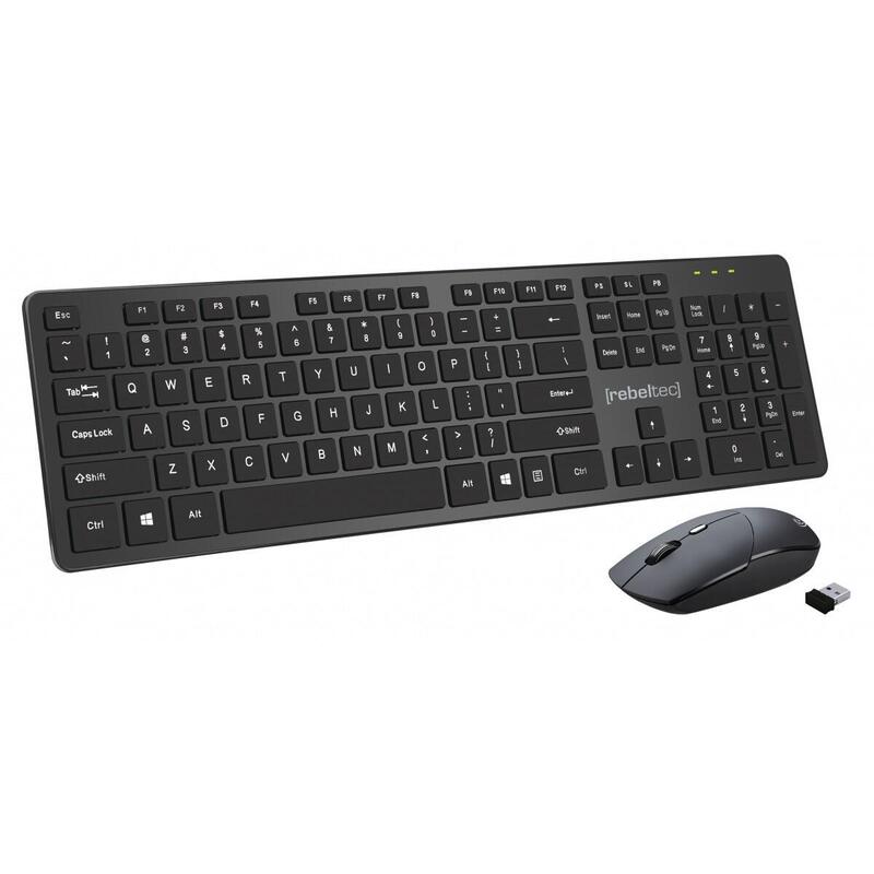 Kit Inalámbrico Teclado + Ratón Maxim 2,4ghz, Alcance 10m Nano Receptor Usb 104 Klawisze Qwerty