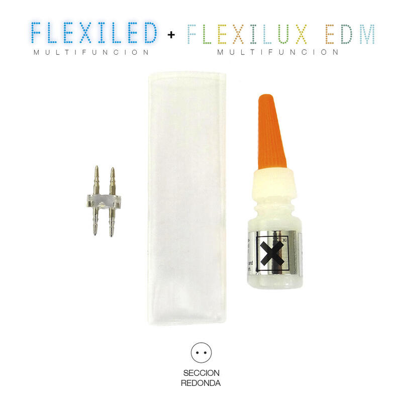 Kit Union Tubo Flexilux/Flexiled 2 Vias Edm