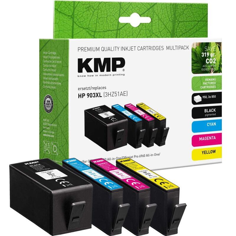 Kmp Vorteilspack Bk/C/M/Y Ersetzt Hp 3hz51ae 903xl