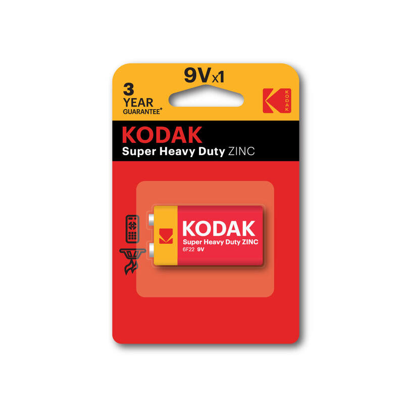 Kodak Extra Heavy-Duty Pila Salina 9v 6f22 Blister*1 (Precio Ud) Min Venta Caja 10 Uds