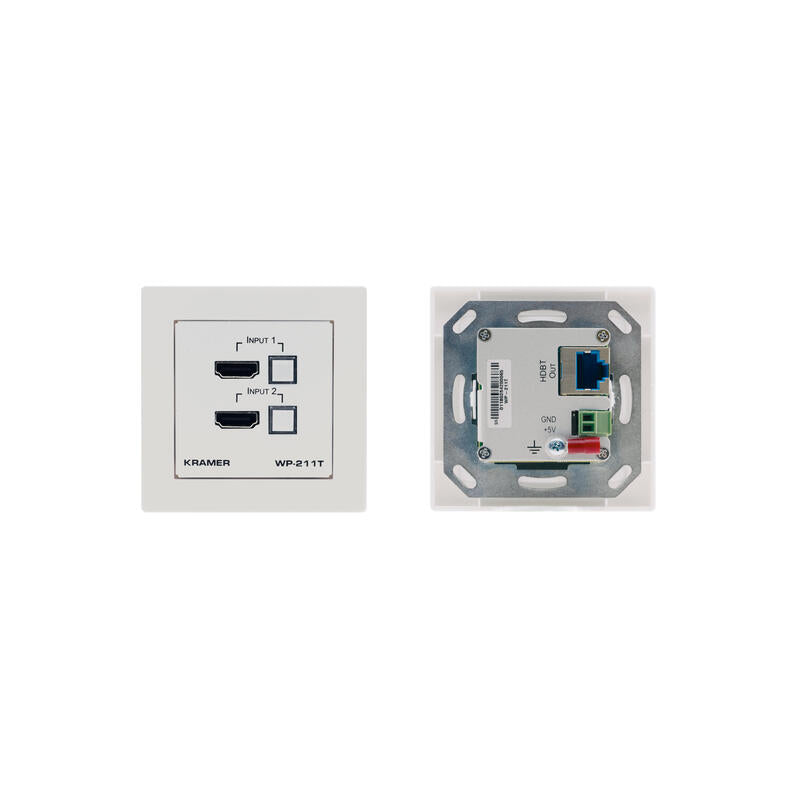 Kramer / Selector Automático Wall Plate / 4k /Wp-211t/Eu-80/86(W) / 20-804970590 Kramer 4k60 4:2:0 Hdcp 2.2 Hdmi Wall-Plate Auto Switcher And Poe Acceptor Over Hdbaset (Wp-211t/Eu-80/86(W)) 20-804970590