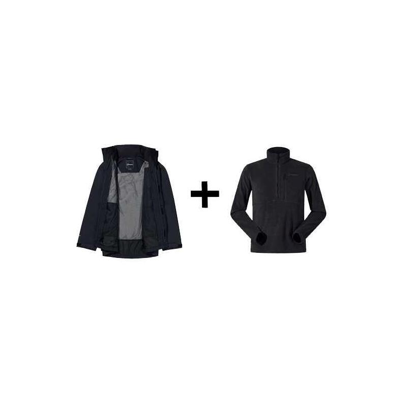 Kurtka Berghaus Hillwalker Ia Shell Roz. M Negro + Bluza Berghaus Prism Pt Hz Roz. M Negro