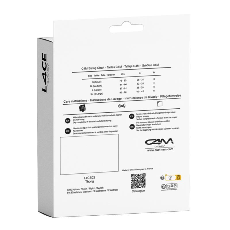 L4ce03 Tanga Con Encaje Talla (Interno):S