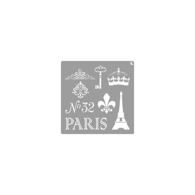 La Pajarita Stencil St-06 Plantilla Decorativa Modelo Paris