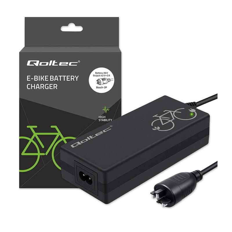 Cargador Para Bicicleta Eléctrica 36v 42v 2a Bosch Con Enchufe De 3 Pines + Cable De Alimentación
