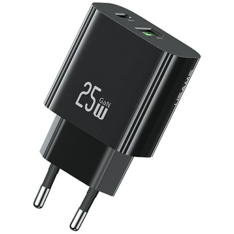 Cargador De Red 25w 1xusb-C 1xusb-A Fast Charging Negra