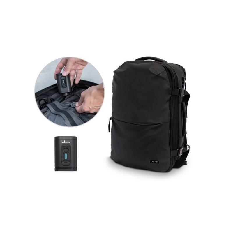 Lagart Mochila De Viaje Vacuum 20l Extensible A 42l - Medidas 48x30x20cm - Vaciador De Aire Incluido - Bolsillo Trasero
