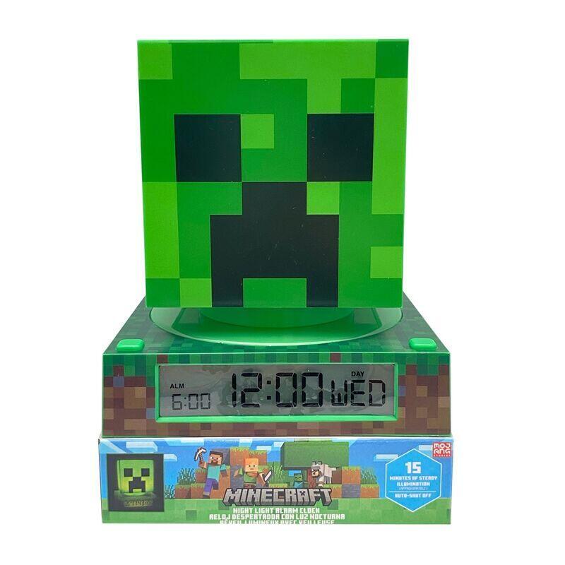 Lámpara 3d Con Despertador Minecraft