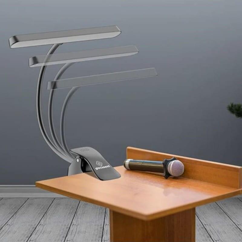 Lámpara Inalámbrica Glocusent Glcsnta1601 Clip Para Atril Usb Tipo C 4000 Mah Negro