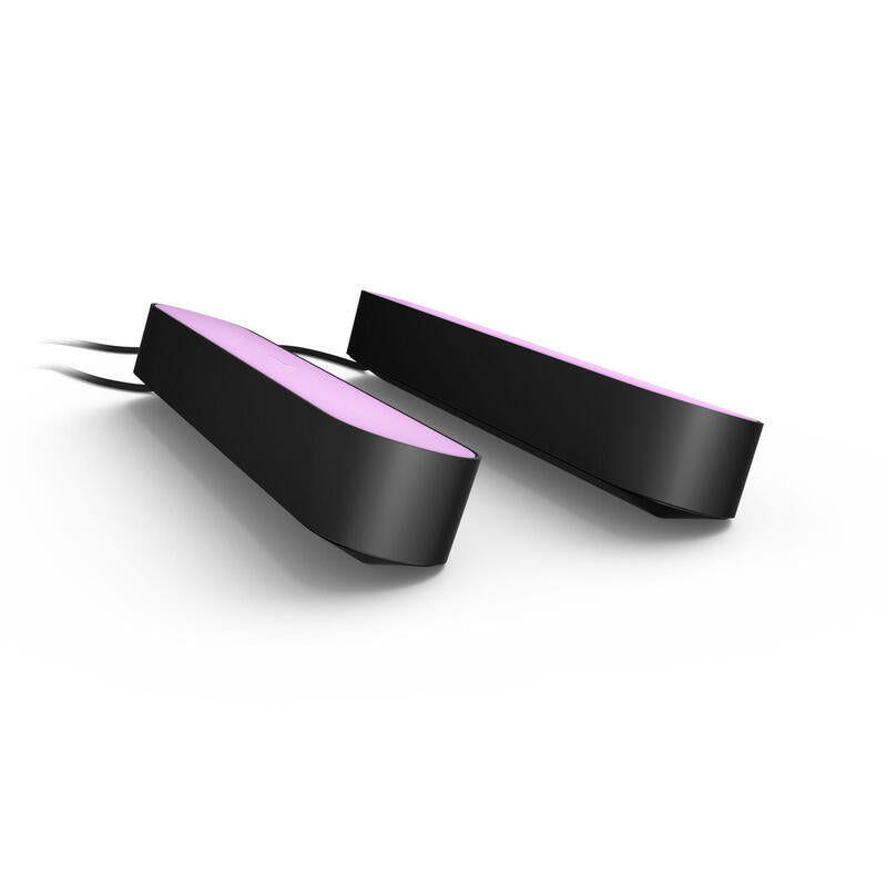 Lámpara Inteligente Philips Hue White And Colour Ambiance Play Light Bar Pack 2 Negra