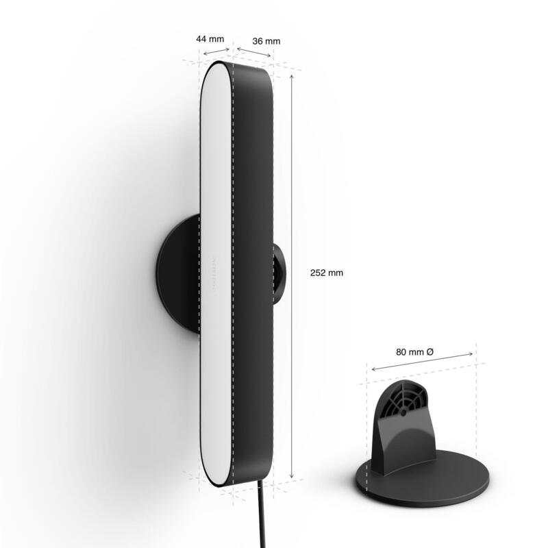 Lámpara Inteligente Philips Hue White And Colour Ambiance Play Light Bar Pack 2 Negra