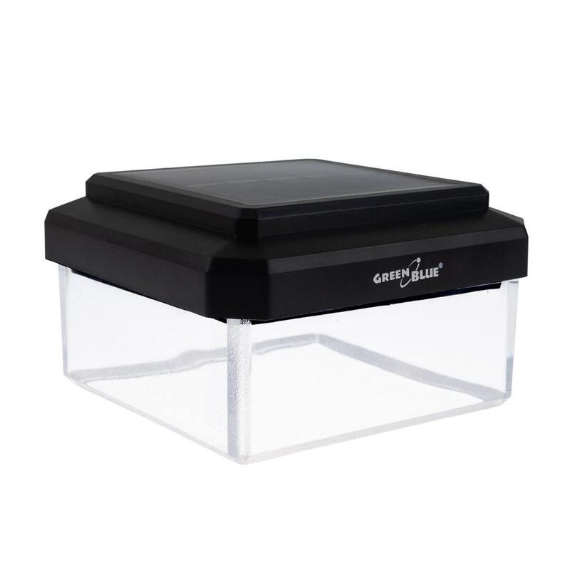 Lámpara Led Solar Para Poste Greenblue, 80 X 80 Mm, Cubierta En Forma De Sobre, 3200 K, Gb127 Ww