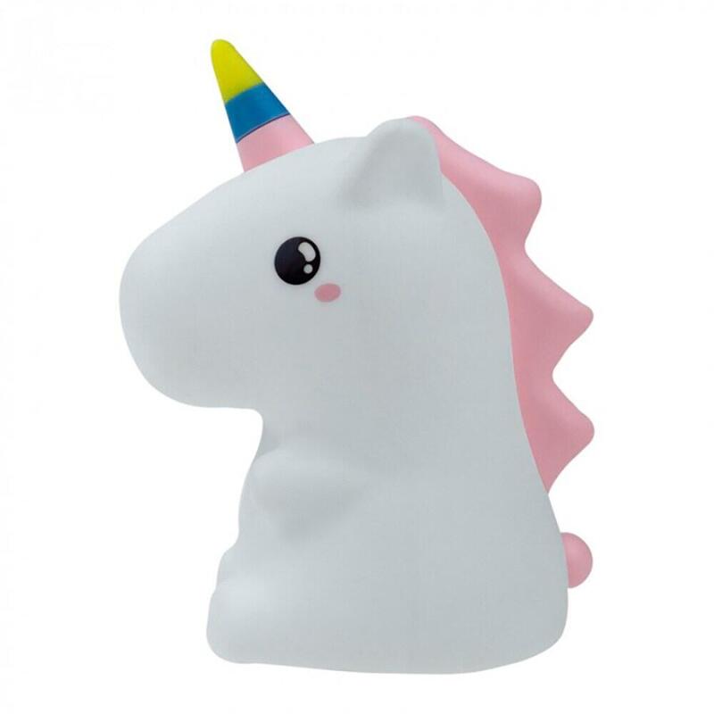 Lámpara Nocturna Led Rgb Recargable Modelo Unicornio