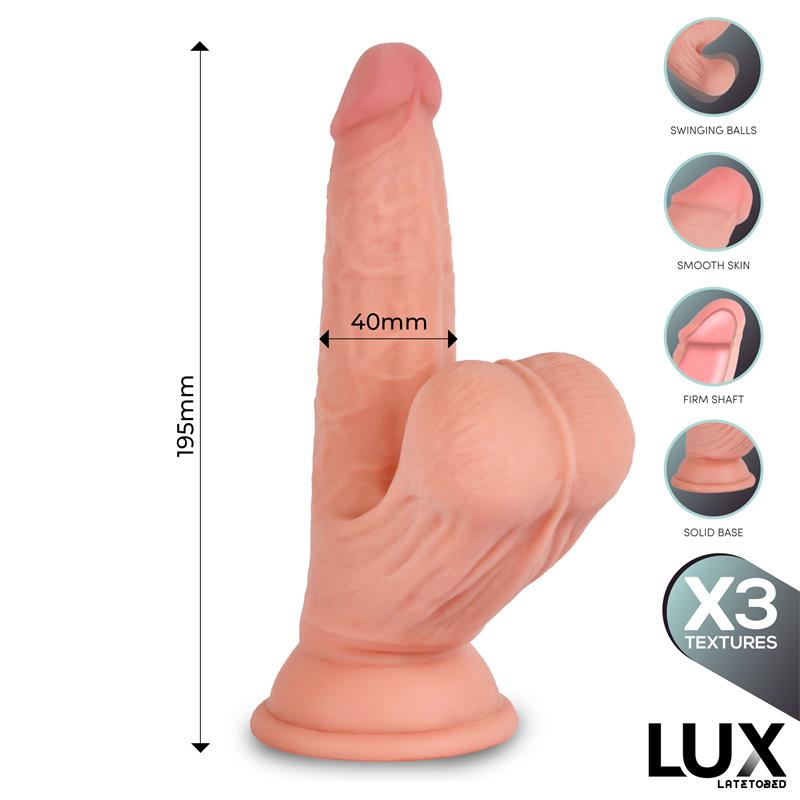 Lars Dildo Triple Densidad Con Testículos Oscilantes 7.6
