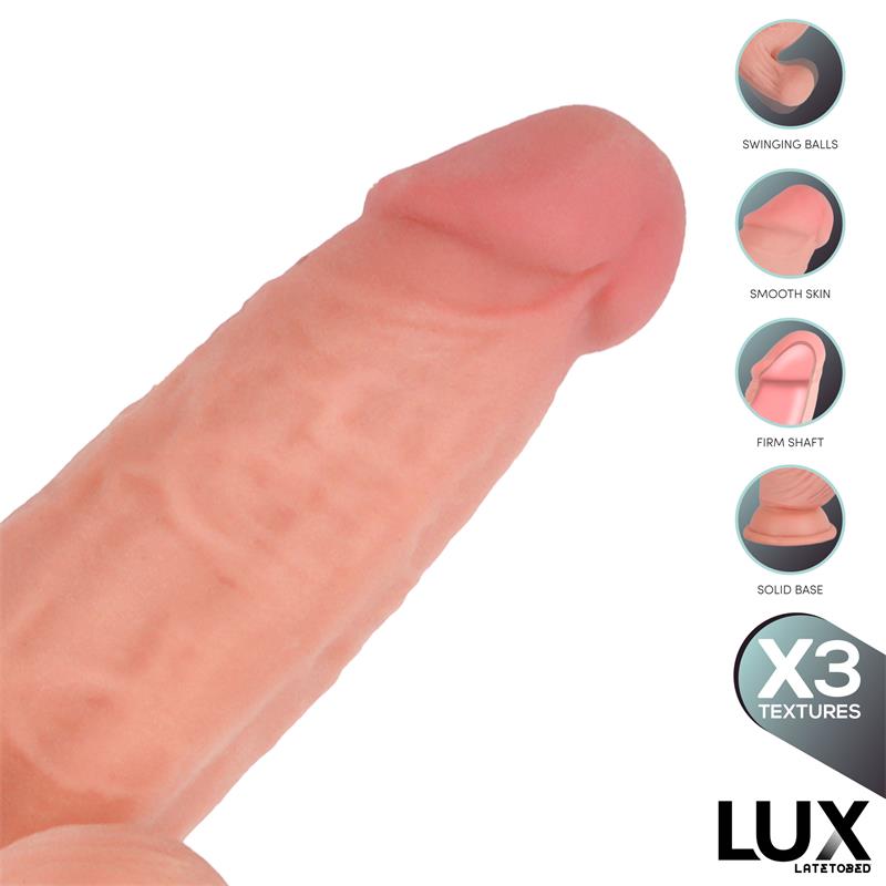 Lars Dildo Triple Densidad Con Testículos Oscilantes 7.6