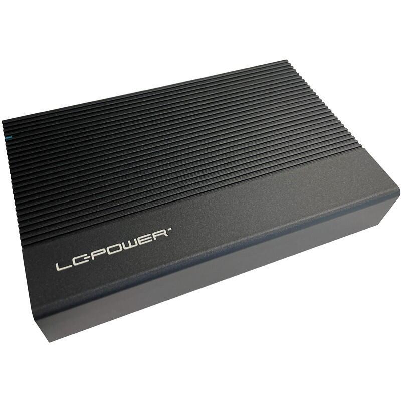 Lc-Power Lc-35u3-C, Carcasa Para Disco Duro Externo Sata De 3,5", Usb-C, Aluminio, Negro