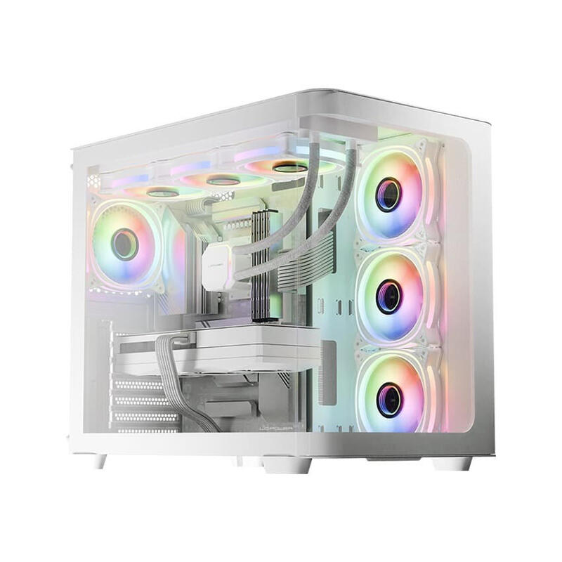 Lc-Power Lc-8001w-On Carcasa De Ordenador Midi Tower Blanco