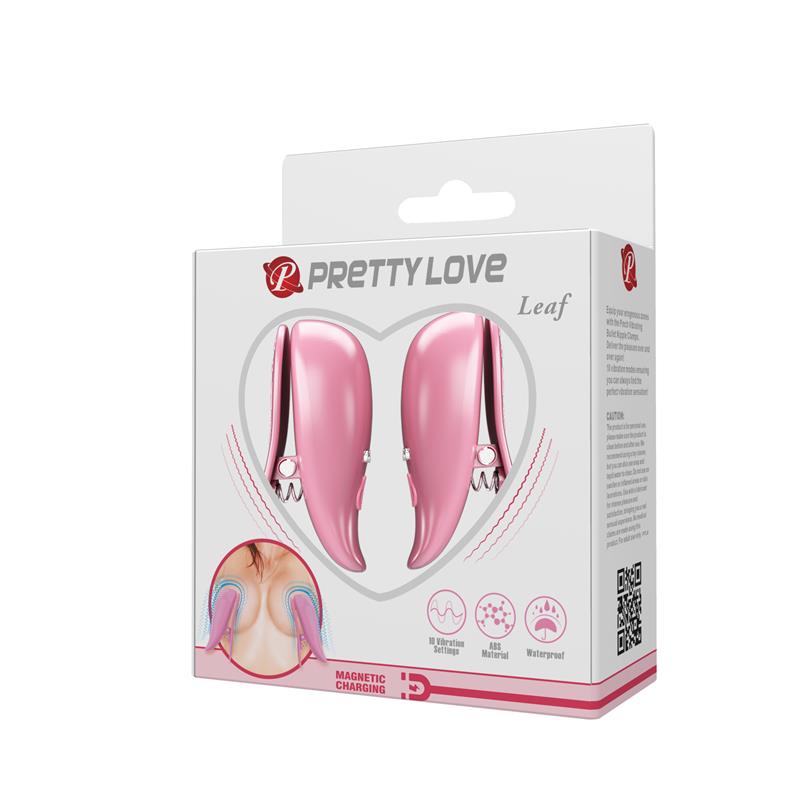 Pretty Love - Leaf Pinzas Vibratorias Para Pezones Rosa
