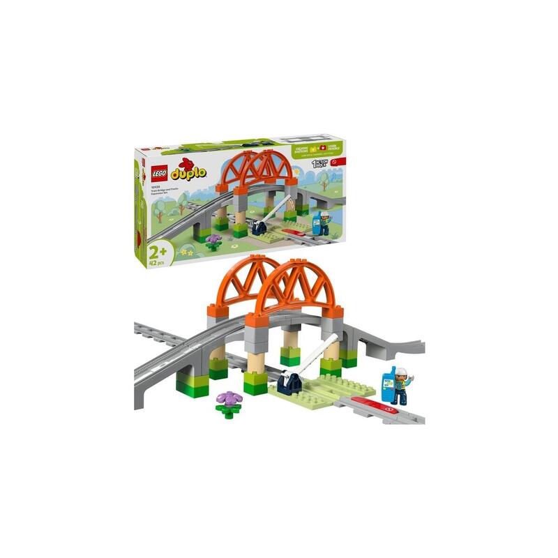 Lego 10426 Duplo Town Puente Ferroviario Y Rieles - Set De Expansión, Juguete De Construcción 10426