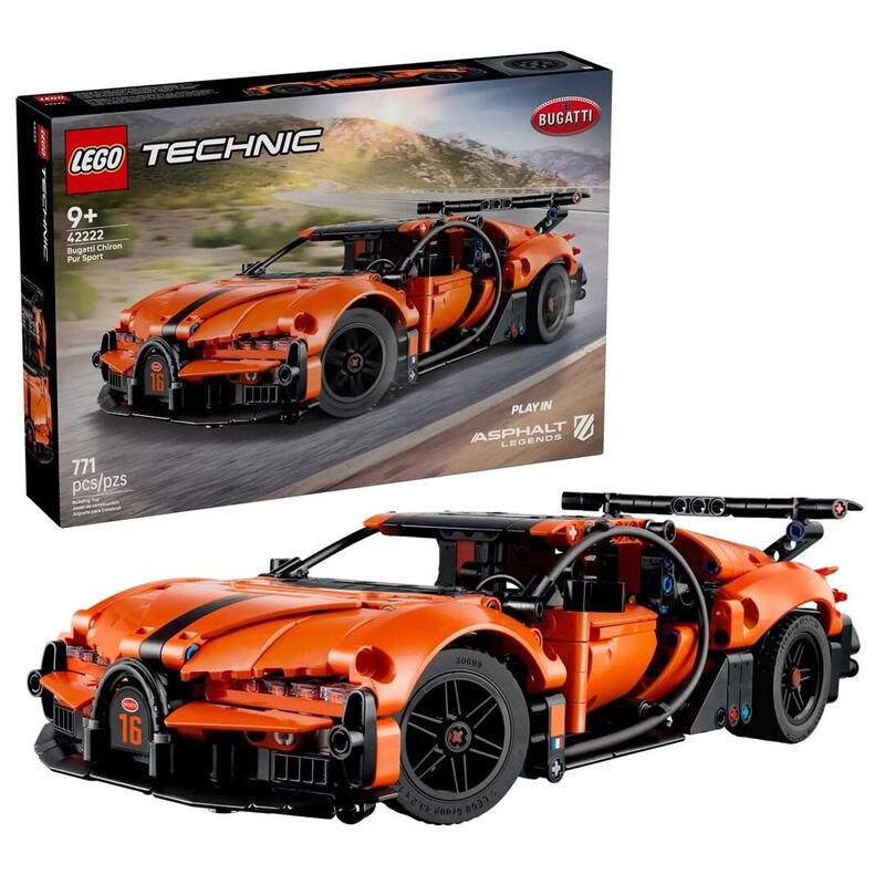 Lego 42222 Technic Bugatti Chiron Pur Sport Hypercar 42222