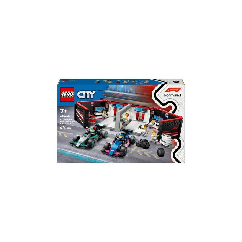 Lego 60444 City Garaje De F1 Con Mercedes-Amg Y Coches De Carreras Alpine, Juguete De Construcción 60444
