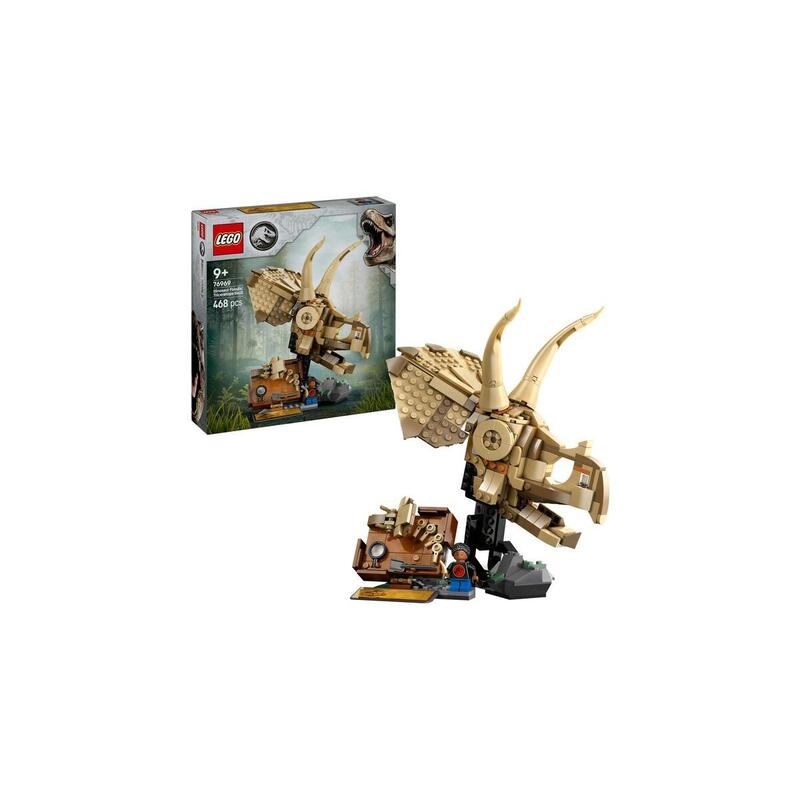 Lego 76969 Jurassic World Fósiles De Dinosaurios: Juguete De Construcción Cráneo De Triceratops 76969