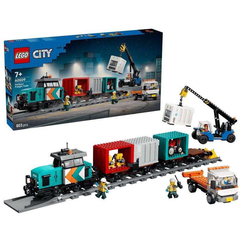 Lego City 60509 Tren De Harbor Freight Con Grúa Y Camión