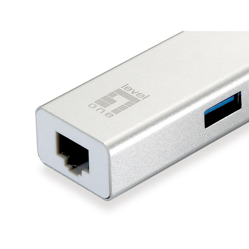 Level One Adaptador Usb 3.0 Rj45 Gigabit Con Hub Usb-0503