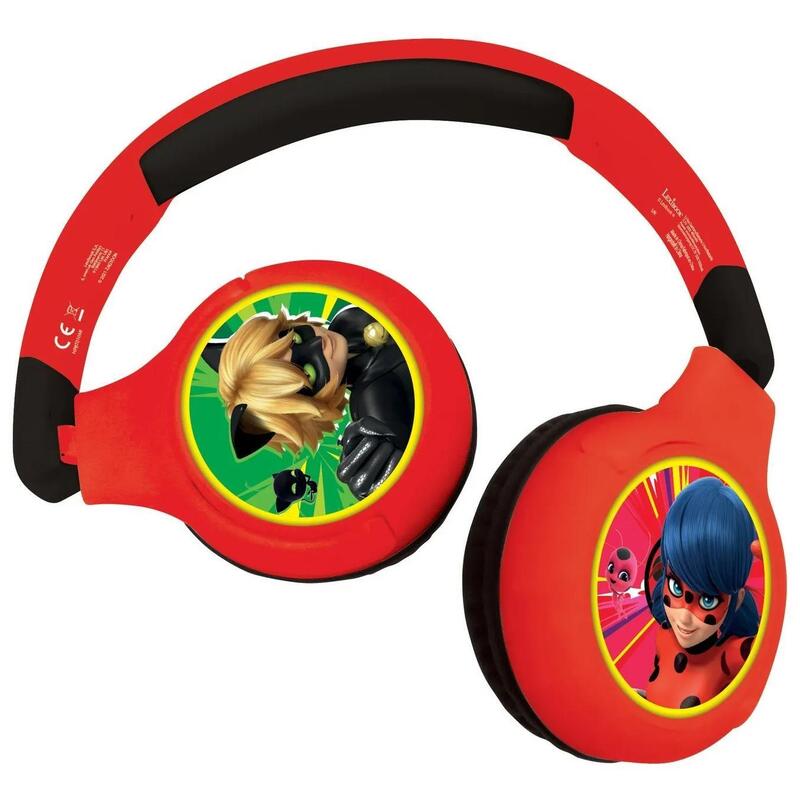 Lexibook Miraculous Auriculares Bluetooth Plegables 2 En 1