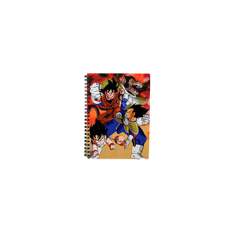 Libreta Efecto 3d 30x21cm Goku Vs Vegeta Dragon Ball Z