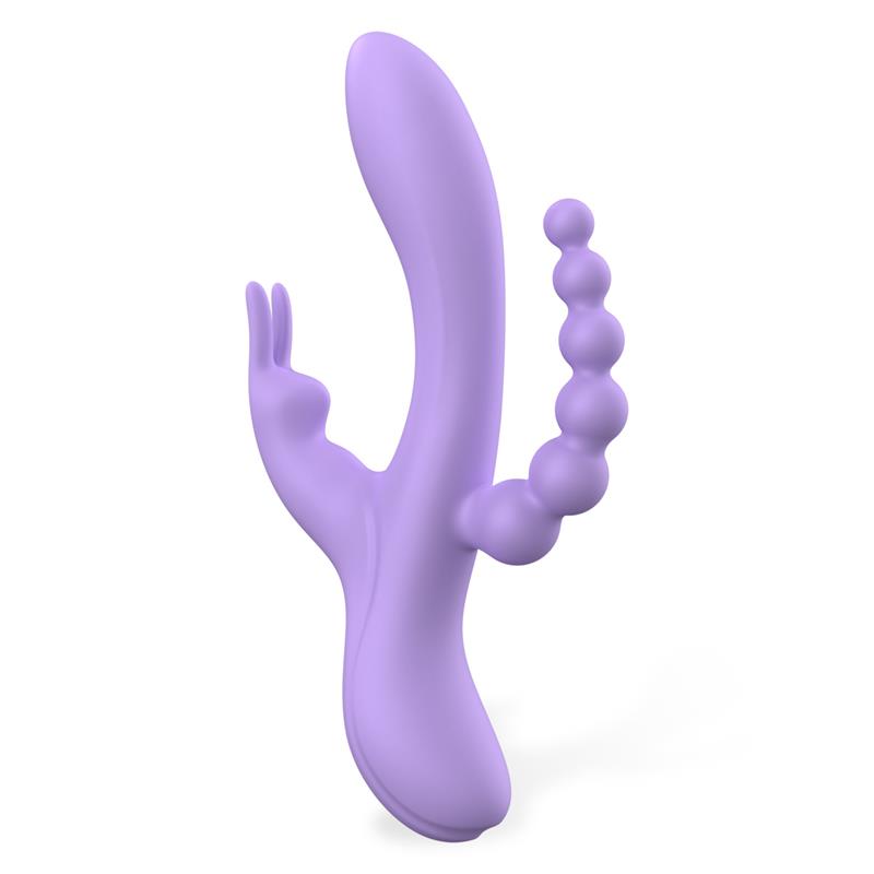 Vibrador Lindsay Con Cadena Anal Silicona Líquida Unibody Flexible 2 Motores