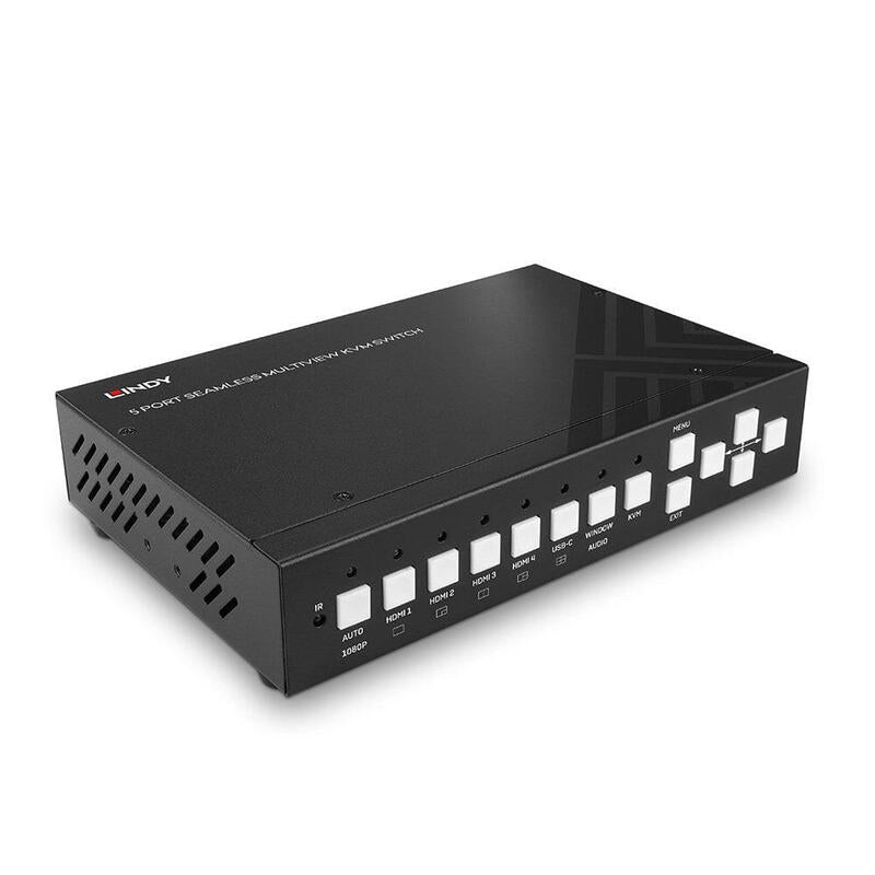 Lindy 5 Port Kvm Switch Seamless Multiview 4hdmi 1usb Tipo C