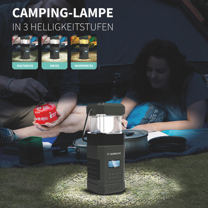 Linterna De Camping Albrecht Dr 114 Dab A Pilas Puerto Usb