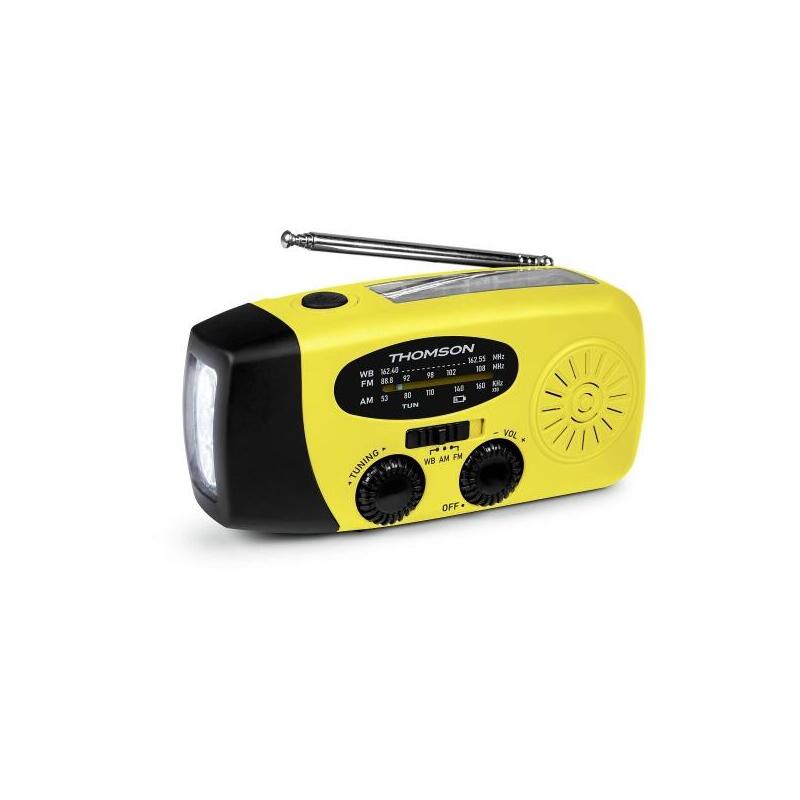 Linterna De Emergencia Thomson Rt260 Radio Funcion Powerbank Color Amarillo