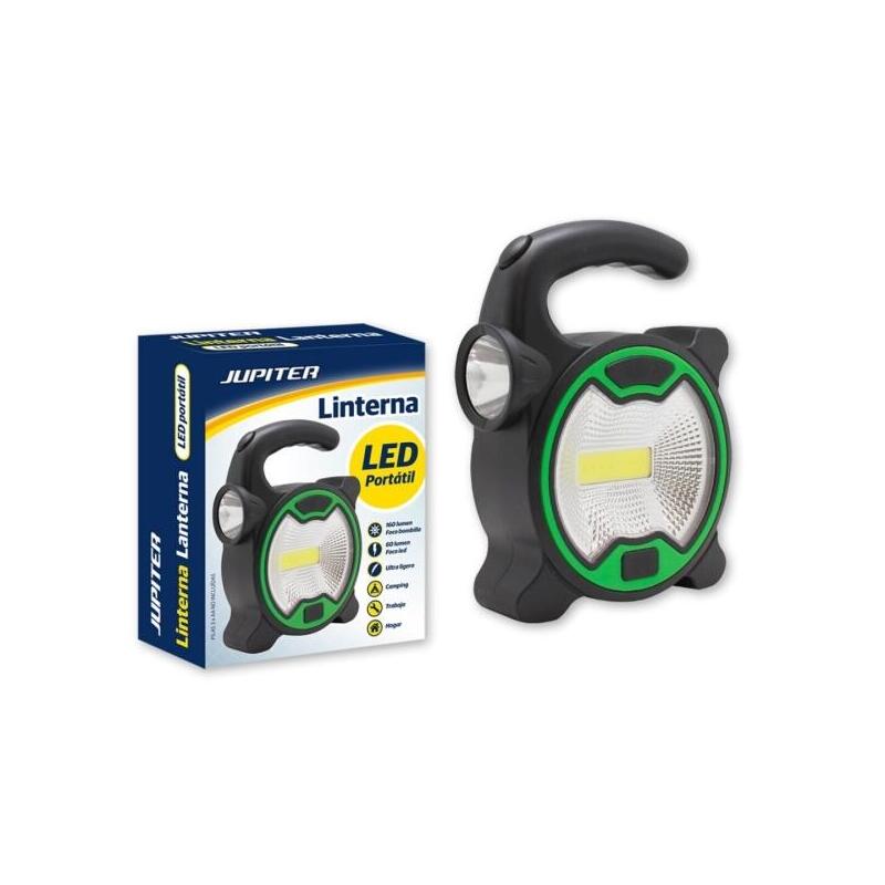 Linterna Jupiter Cob+1 Led Foco Bombilla 160lm, Foco Led 60lm Funciona Con 3 Pilas Aa (No Incluidas) - Color