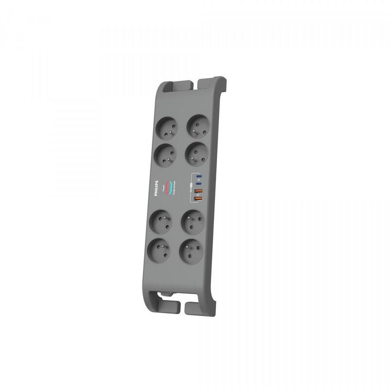 Listwa Antyprzepieciowa 2m,8 Gniazd, 2xusb-C, 2xusb-A, 30w Gan, 2400 J Ochrony Przeciwprzepieciowej