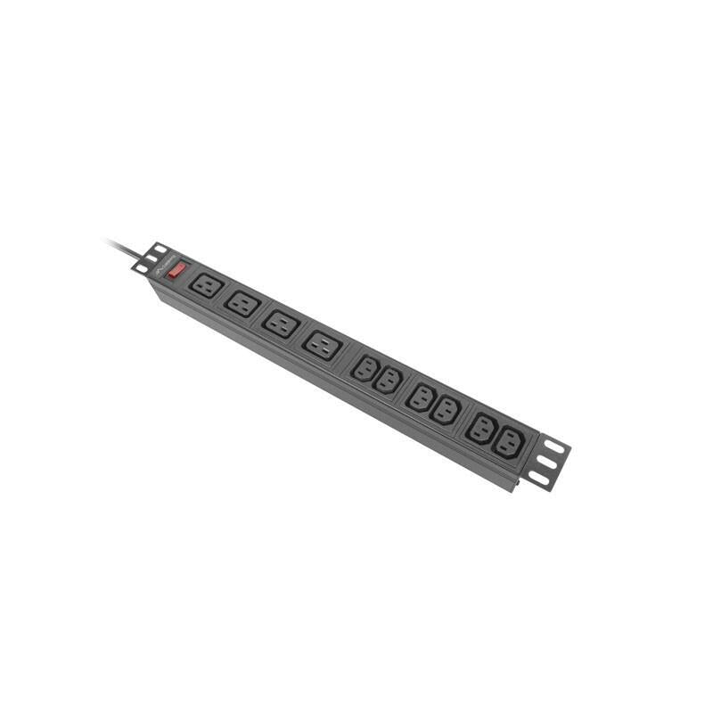 Listwa Zasilajaca Rack Pdu 19 Cali 1u 16a 2m 4x C19 6x Iec C13 C20 Negro