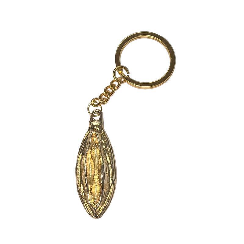 Llavero Forma De Labios Dorado