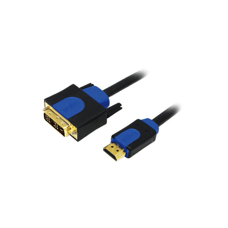 Logilink Cable Hdmi A Dvi-D 18+1pin St/St 3.00m Sw 1.4
