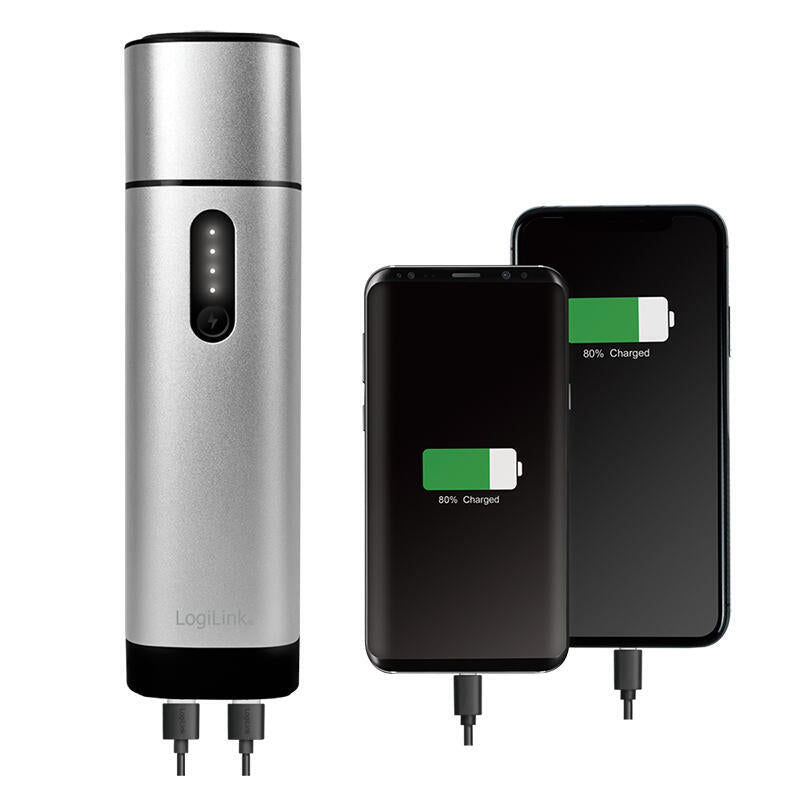 Logilink Powerbank 10000mah 2xusb-A 10w Plata