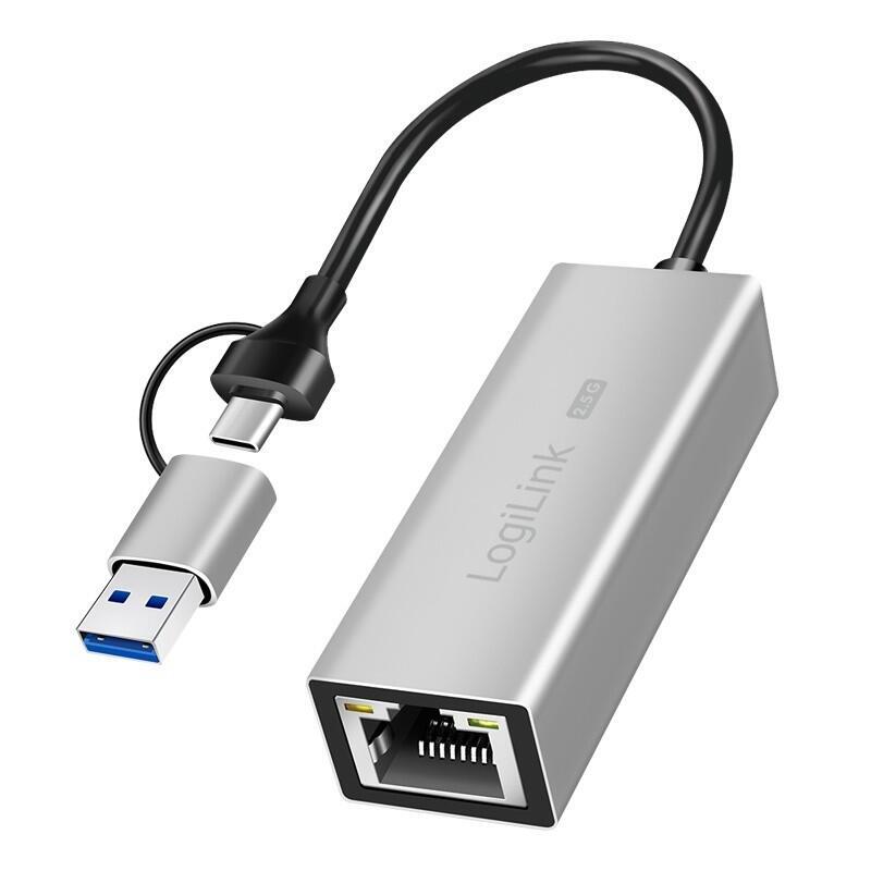 Logilink Usb Adapter, Usb 3.1, Usb-C To 2.5g Gigabit Ethernet