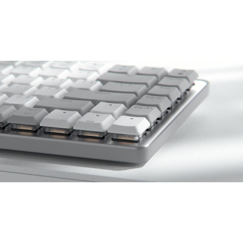 Logitech Mx Mechanical Mini Para Mac, Teclado Gris Claro/Blanco, Disposición De, Switches Táctiles, Bluetooth, Compatible Con Macos, Ipados E Ios 920-010794