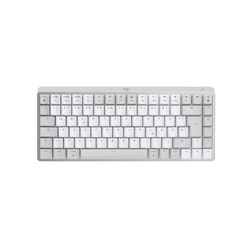 Logitech Mx Mechanical Mini Para Mac, Teclado Gris Claro/Blanco, Disposición De, Switches Táctiles, Bluetooth, Compatible Con Macos, Ipados E Ios 920-010794