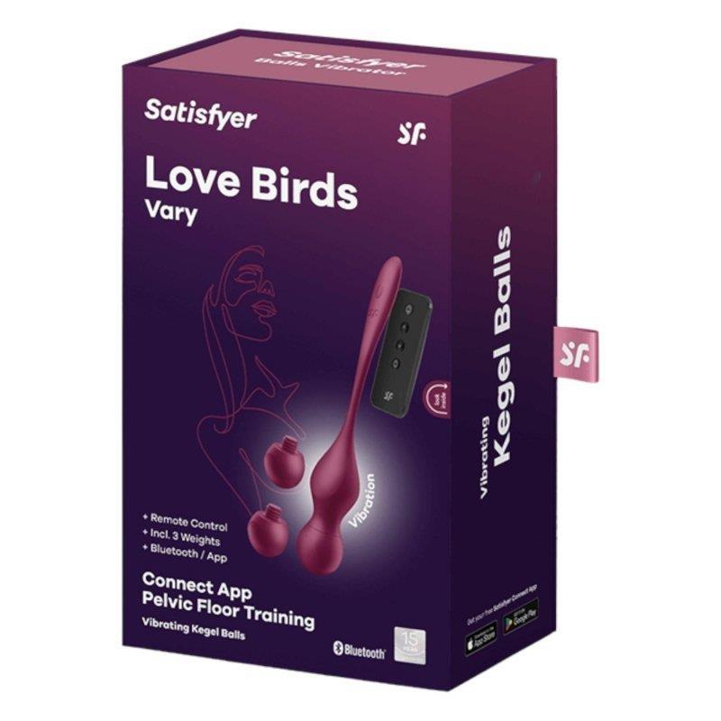 Love Birds Vary Con App Rojo Vino