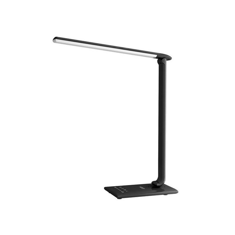 Lt-T10 Black Lámpara De Escritorio Led Dotykowa 12w 3000-6500k 7 Poziomów Sciemniania 5 Trybów Iluminación