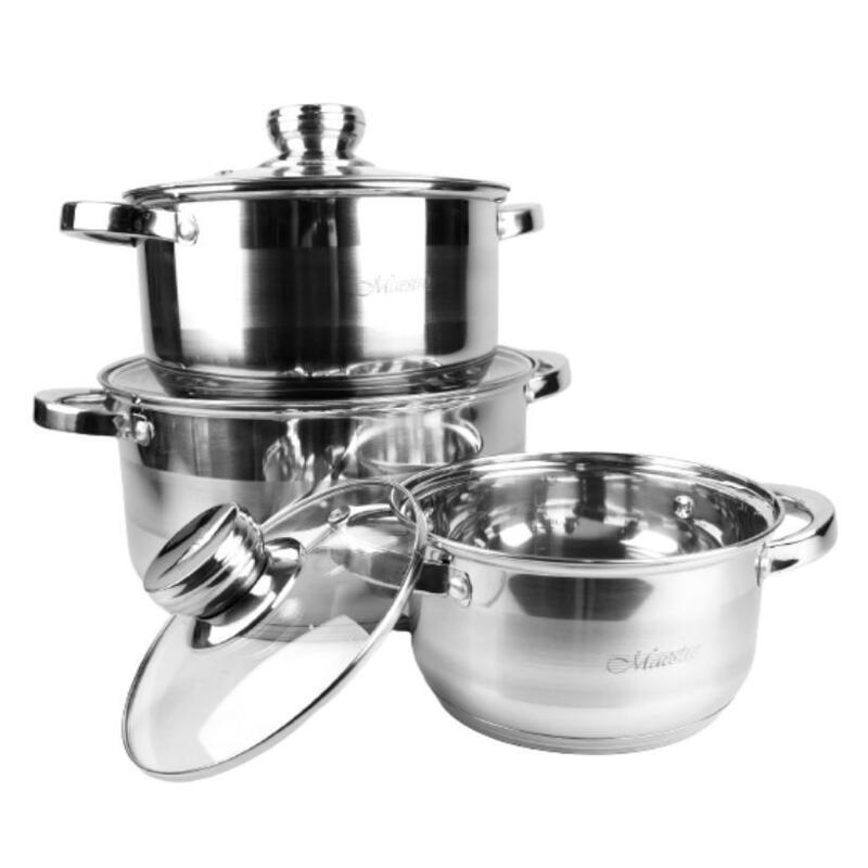 Maestro Mr-2220-6l Juego De Cacerolas De 6 Elementos